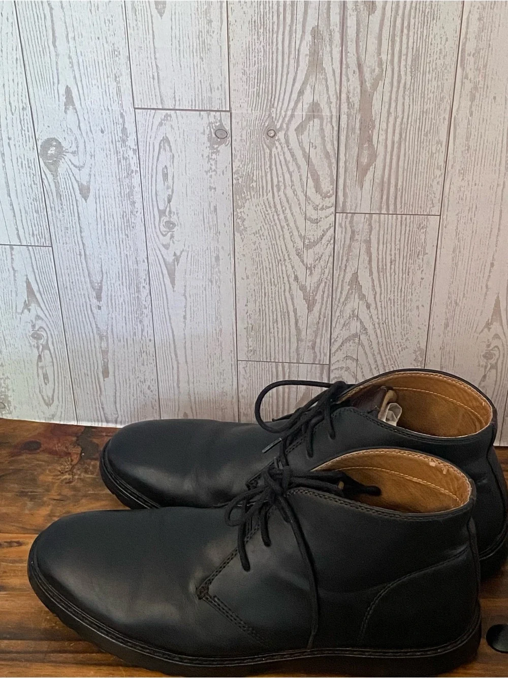 Aldo Black Leather Chukka Boots - Lace-Up Casual